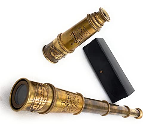 Vintage Spyglass Telescope 16" Inspirational Gifts for Boys - Be Strong & Courageous Engraved Uplifting Pirate Spyglass Gift by ALADEAN - Image 6