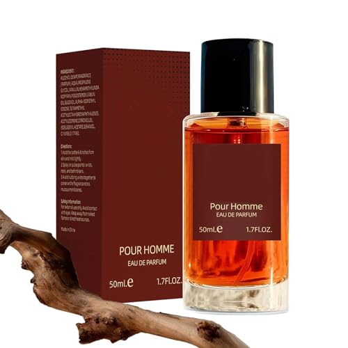 Sandalwood Perfume for Men, Sandalwood Scent Essential Oil Parfum, Long Lasting Fragrance for Men, Elegant Scent for Special Occasions, Travel Size (50ML)