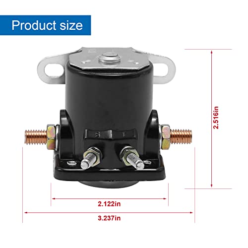 UOIENRT B-6A-11450A Relé de solenoide de arranque pesado 12V para reemplazo en American Motors Jeep Ford Lincoln miniatura 3