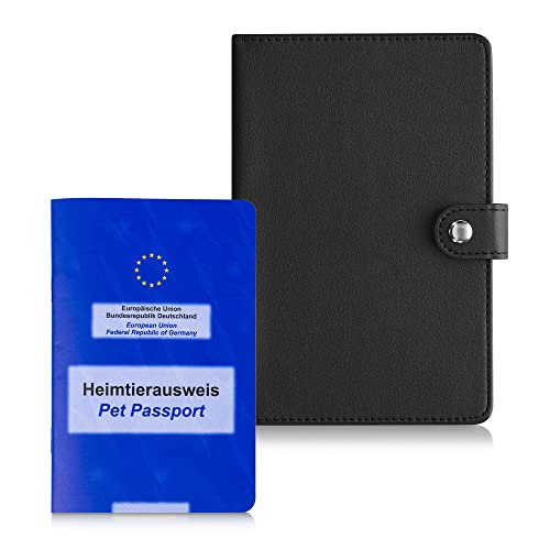 kwmobile Impfpass Hülle für Tiere - Schutzhülle für EU Heimtierausweis - Haustier Impfausweis Cover Kunstleder - kompatibel mit deutschem Impfausweis für Tiere