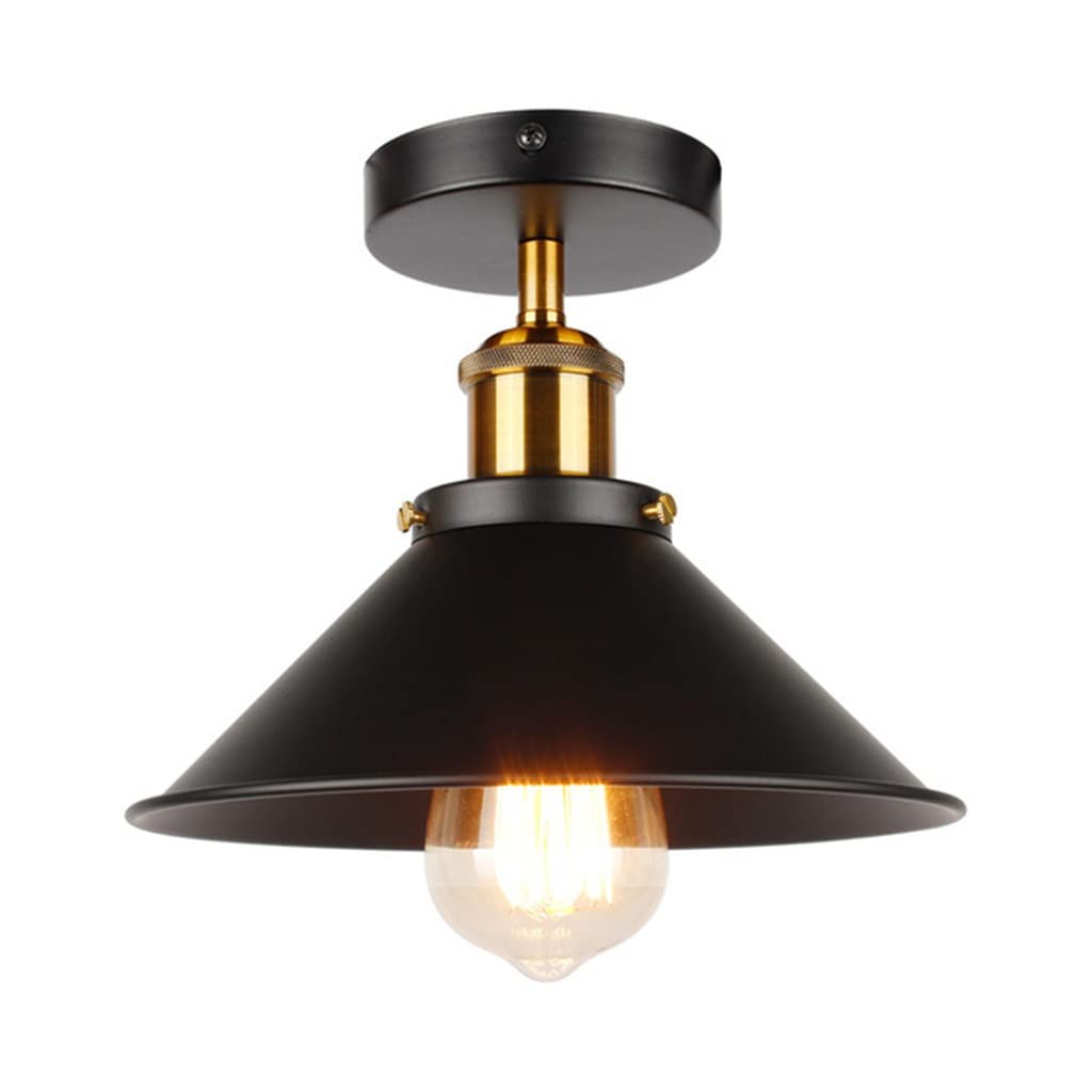 Plafonnier LED rétro style loft éclairage puissant en fer forgé pour cuisine et couloir