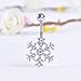 MEJEYSP 14g Stainless Steel Snowflake AB Color CZ Belly Button Rings Holiday Navel Rings Barbell Piercing for Women