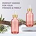 Bumobum 2 oz Glass Dropper Bottles, 2 pack Pink Lab dispensing Bottles for Essential Oils with Funnel, Labels & Pipette, Eye Tincture Bottle with Measured Dropper