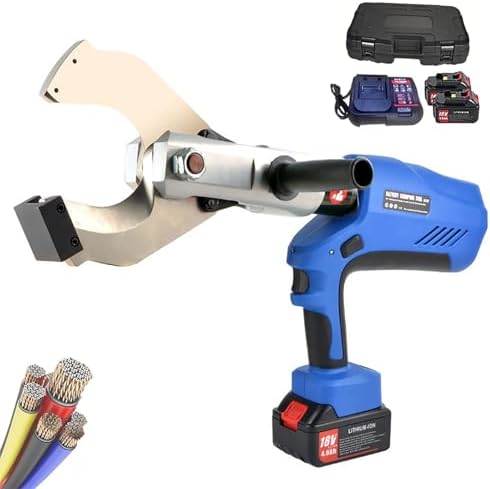 Electric Hydraulic Cable Cutter, 120mm Wire Cutting Tool with 2 Rechargeable Batteries, Ideal for 85mm/105mm/120mm Aluminum and Copper Cables