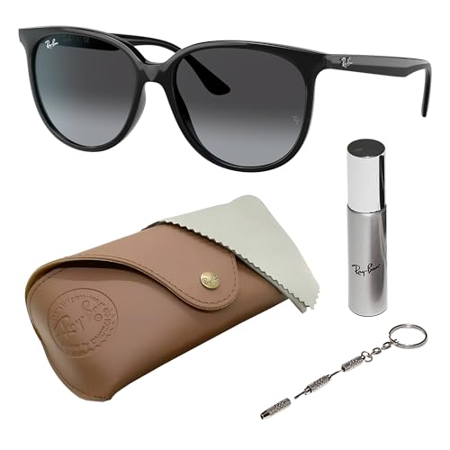 Ray-Ban RB4378F LOW BRIDGE FIT Square Shaped Sunglasses for Men & Women with Official RAYBAN Eyewear Kit