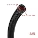Universal 6AN 12Ft Fuel Line Hose Nylon Stainless Steel Braided Fuel Line with Fitting Adapter Black