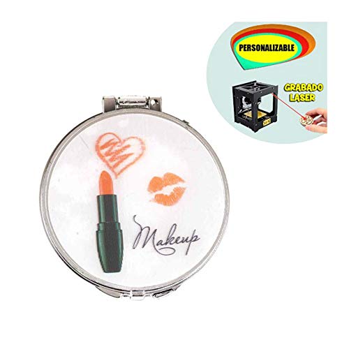 Lote de 30 Elegantes Espejos Personalizables'Pintalabios'. Belleza.Recuerdos y Complementos. Regalos Originales.Detalles de Bodas, Comuniones, Bautizos, Cumpleaños. CC.