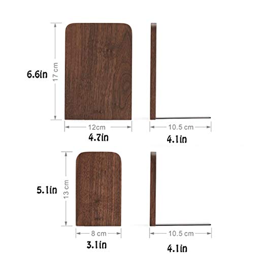 COLiJOL Boekenrek massief hout boekensteunen een paar antislip boekensteunen voor kantoor thuis desktop organizer opslag… - Image 3