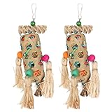 Kukyller 2 PCS Foraging Shredding Bird Toys Bird Chew Toys Parrot Foraging Shredder Toy Parrot Chewing Toys Parakeets Toys Bird Parrot Foraging Shredder Toy for Cockatiel Parakeets
