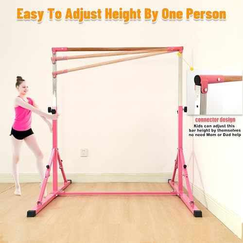 MARFULA 5FT Folding Gymnastic Bar Set Gymnastics Horizontal Bar Fold Kip Bar for Kids Home Use by MARFULA - Used condition - Image 5