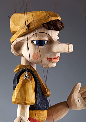 Awesome Hand Carved Pinocchio! Precisely Hand Made Marionette from Real Carver in Czech Republic, Size M
