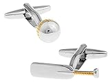 Ashton and Finch Cricket Bat and Ball Cufflinks for Men | Novelty Cricket Gifts & Presents