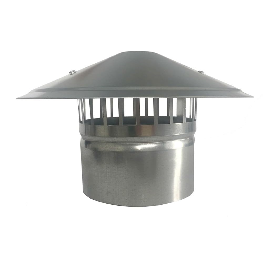 EJGMCNSGB Stainless Steel Chimney Cap Mesh Rain & Snow Guard Bird Proof Ventilation Cover - Exhaust Cap for Optimal Protection