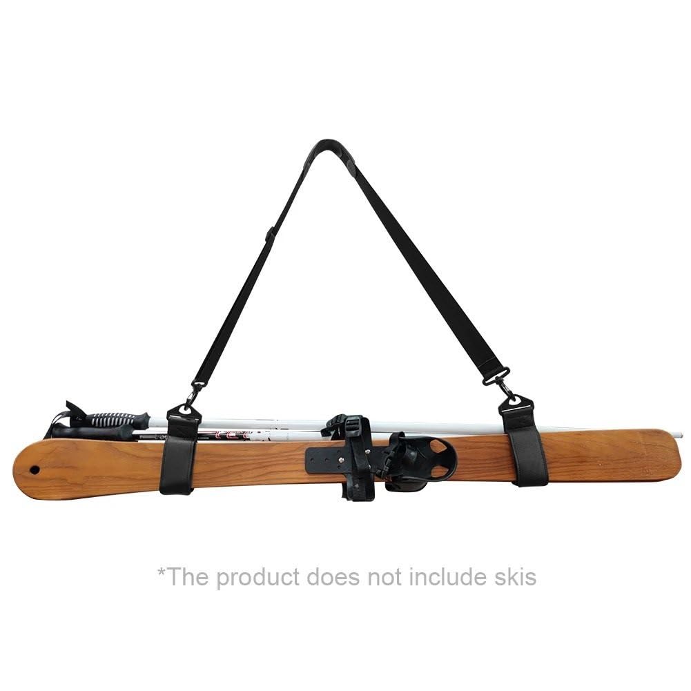Snowboard Travel Narciarski uchwyt na ramię Paski z uchwytem na ramię Regulowany hak Buck Pętla chroniąca uchwyt na narty Torba z paskiem Torba na deskę narciarską(18x10x3cm Strap)