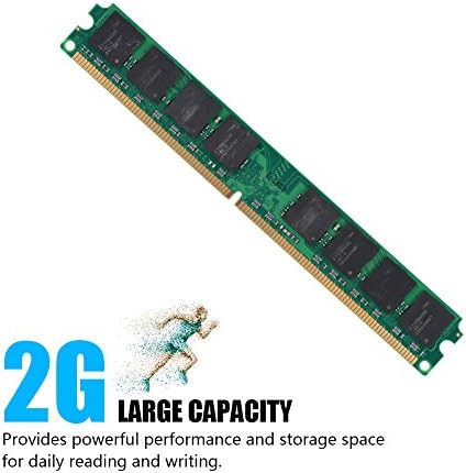 Kafuty DDR2 2G PC2-6400 PC Memory RAM 240Pin Module Board with Built-in Chip, 800MHz High Memory Speed, Avoids Corrosion and Abrasion, Durable und Portable for Intel/AMD