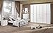 Dafne Italian Design Dormitorio completo – Blanco alerce (cama de matrimonio, armario, mesita de noche, espejo, cómoda