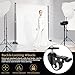 EMART Pipe and Drape Backdrop Stand Kit, Heavy Duty Adjustable Photo Background 10ftx10ft with Wheels, Metal Frame with Flat Base for Photography Wedding Birthday Party Decorations-Black