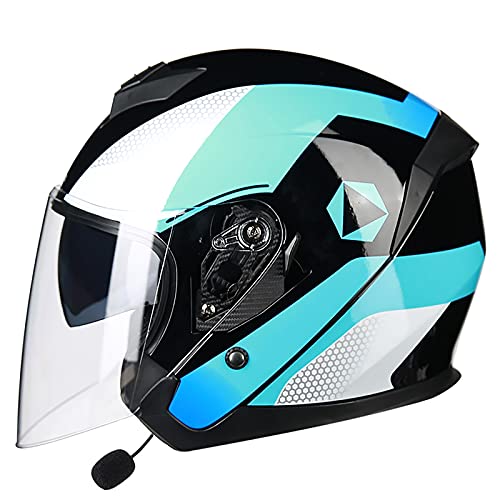 LHBM Casco Moto Jet Bluetooth Integrato Mezzo