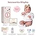 BABESIDE Lifelike Reborn Baby Dolls Tess - 17Inch Cute Soft Vinyl Realistic-Newborn Baby Doll Poseable Smiling Real Life Baby Dolls with Complete Accessories for 3+ Years Old Gifts