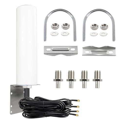 Boobrie 4x4 MIMO 4G LTE 5G Antenna 600-6000MHz Omnidirectional WiFi Antenna with SMA TS9 Connector 9.84ft RG58 Cable for T-Mobile Home Internet Verizon AT&T Modem Routers Gateways Hotspot Cellular