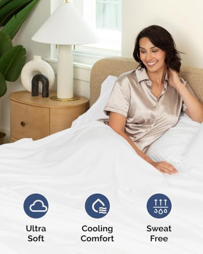 Image of Flex Top Split Head King 6 Piece Sheet Set - Breathable & Cooling - White | Ultra Soft Hotel Luxury Bedding Set w / 8-16 Inch Deep Pockets, 1 Flat & 1 Split-Head Fitted Sheet & 4 Pillowcases, Fade Free