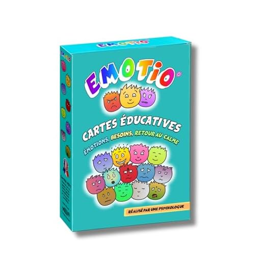 EMOTIO Cartes éducatives émotions pour Comprendre, découvrir et Apprendre à gérer Ses émotions | Boite de 48 Cartes en Couleurs | Enfants à partir de 5 Ans