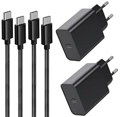 2Pack 45W Caricabatterie USB C Rapido,Caricatore e Cavo per Samsung 25 Ultra/S25 Plus/S24/S23 FE/S22/S21 S20,A56 A55 A54 5G/A15 A35 A53 A23 A25 A16 A36 Galaxy Z Fold 4 5 6 Spina Ricarica Alimentatore