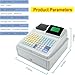 81 Keys Electronic Cash Register for Small Businesses, 8-Digit LED Modern and Thermal Receipt Printing Cash Registe with Cash Drawer, Coin compartments Cash Drawer for Supermarkets