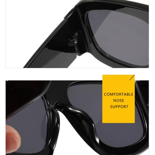 Lunettes de soleil vintage UV400 tendance branches larges mixtes