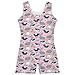 Aflyko Little Girl Gymnastics Leotard with Shorts Guinea Pig Carrot Pinks One-Piece Activewear Soft Stretchy Tank Tops Fun Fashion Dance Outfit 7-8T