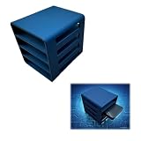 4-Bay HDD SSD Stand Holder, Horizontal Vertical Desktop Organizer for Portable Hard Drives, Compatible with WD, Fit Seagate, Fit LaCie, Fit SanDisk, Fit Samsung (Standard (1" Slots))