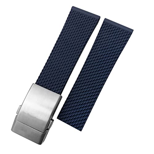 Bracelet montre caoutchouc 22mm pour Breitling Superocean en silicone tissé haut de gamme