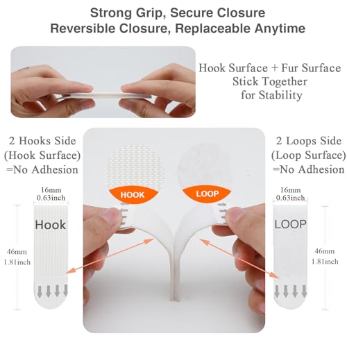 Image of Small Picture Hanging Strips Heavy Duty, Damage Free Hanging Strips, Hang Pictures On Wall Without Nails, Removable Sticky Picture Hangers for Walls Small-18 Pairs(36 Strips), White