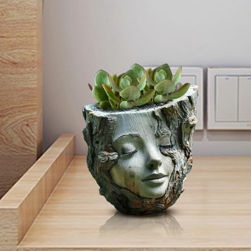 Vase mignon en résine sculptée haute finition pour décoration de balcon soignée - 3