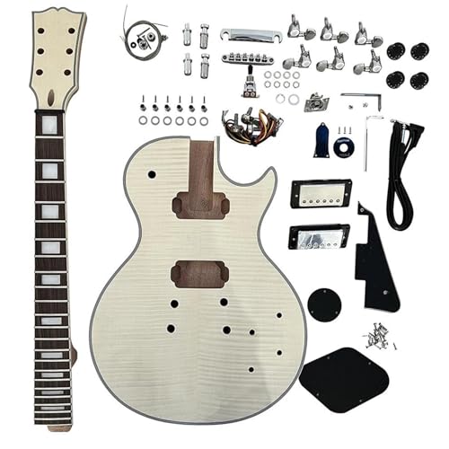 Unfinished Guitar Body DIY Bild Your Own Electric Guitar Kit Unfinished Mahogany Body Neck Maple Fretboard