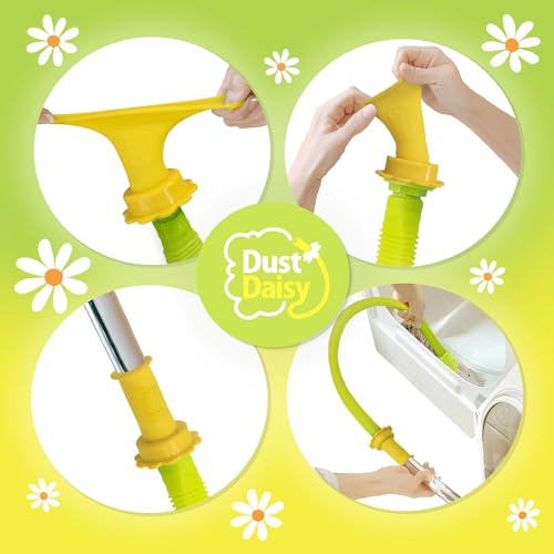 Dust Daisy Pro: Stretch-On Dryer Vent Cleaner Kit w/Washable Lint Cling, 33" Extra-Long Reach, Universal Fit, Enhanced Vacuum Hose Attachment - Energy Saving, Innovative Daisy Design - Patented - Thumbnail 6