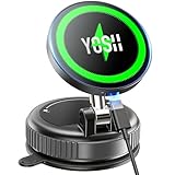 YOSH für MagSafe Autohalterung mit Ladefunktion, [300N Vakuum-Saugnapf & 22×N55 Magnete], 15W Schnellladen, Handyhalterung Auto für MagSafe Ladegerät, für iPhone 17-12 Samsung & Pixel