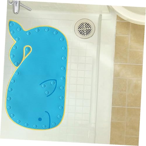 Alfombrilla antideslizante infantil Mipcase de ballena con ventosas para bañera de niños 6