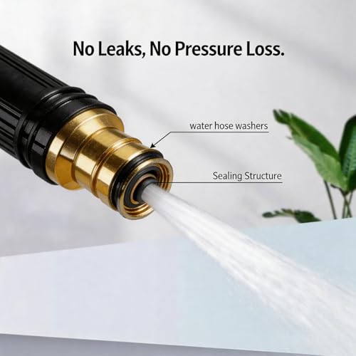 Home High Pressure Car Wash Water Gun with Booster Nozzle, Home High-Pressure Car Wash Water Gun with Booster, for Watering Plants and Vegetables, and Cars Washing (1 Set)