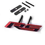 Yoaoo 1x OEM Grille Rs Emblem Badge 3D Compatible with Zl1 1LE Series Grill Red Frame Red Line