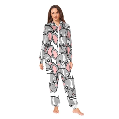 Pijama de una pieza de bulldog francés el regalo ideal para Navidad