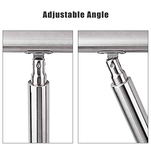 Rambarde d'escalier en acier inoxydable argent pour terrasse et balcon - 5