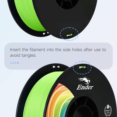 Image of Creality 3D Printer Filament, PLA Plus Filament 1.75mm Apple Green | PLA Pro Toughness Dimensional Accuracy + /- 0.03mm, 1KG Spool(2.2lbs) for Most 3D Printer