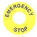 TEHAUX 10pcs Emergency Push Button Sign Warning for Instant Stop Easy Installation Material Visibility for Emergency Situations