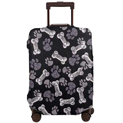 Multiple Sizes Travel Suitcase Protector Dog Puppy Paw Luggage Cover Elastic Protective Scratch Resistant Luggage Cover With Concealed Zipper Suitcase Protector Suitable For 18-32 Inch S-Xl