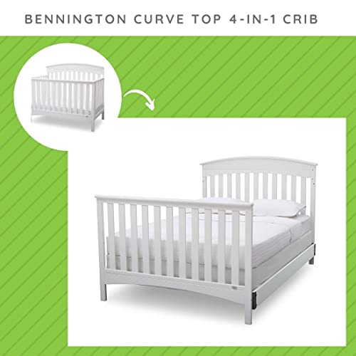 Full Size Conversion Kit Bed Rails For Delta Children's Bennington Cribs (Bianca White) #TOP3
