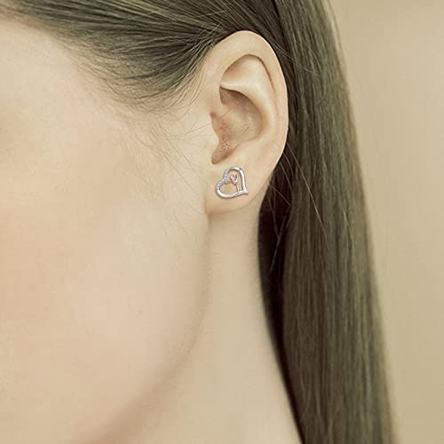 925 Sterling Silver Gymnastics Stud Earrings: Heart Gymnastics Gifts for Women Round Crystal Gymnast Stud Earrings Fashion Jewelry Gift for Daughter Niece2