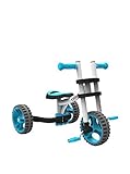 YBIKE Evolve Bike Ride On - Tricycle & Balance Bike All in One - White and Blue, 12cm