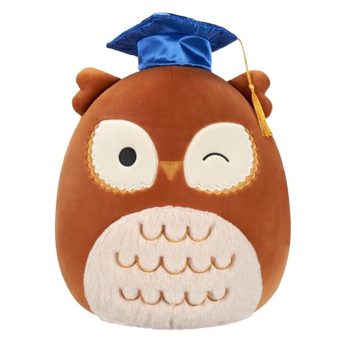 Squishmallows Original 12-Inch Arella Brown Owl with Graduation Cap - Official Jazwares Plush by Squishmallows - Used condition - US$11.04