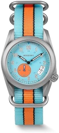 Reloj de campo de titanio para hombre, 38 mm, movimiento de cuarzo suizo, reloj militar, función de fecha, 100